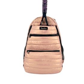 NiceAces Neon Lightweight High Quality Tennis Backpack; Beautiful Designer Tennis Racket Bag; Pickleball Backpack; School Backpack; Gym Bag and T (Color: Rose Gold)