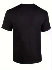 Groovy Spanish Teacher Era" Graphic Tee - 100%, Breathable & Comfort Fit, Short Sleeve Crew Neck Top for Women (Color: Black, size: S)