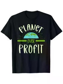 Nature Lover Environmentalist Earth Day T-Shirt, 100% Cotton Earth Shirts for Men Dad, Weight Earth T-shirt, Earth shirts (Color: Black, size: S)