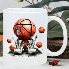 Basketball Shoes Ceramic Cup Insulation Suitable for Hot And Cold Drinks, Reusable, Hand Wash Only Birthday (Color: White)